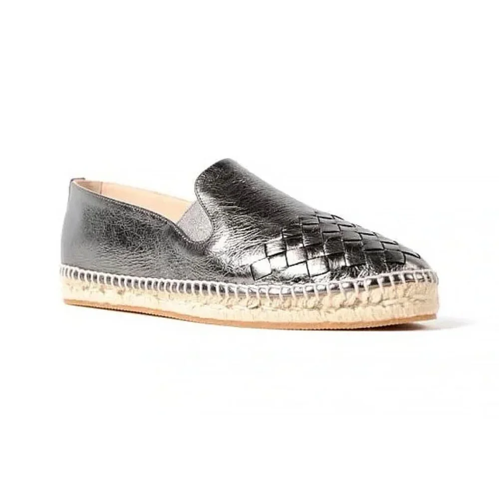Bottega Veneta Gala Metallic Leather Espadrilles